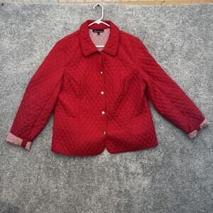 Briggs New York Jacket Womens 18 Quilted Snap Front Lined Jacket 44 Chest Preppy